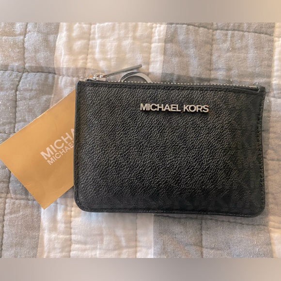 MICHAEL Michael Kors Handbags - Michael Kors Black Key Chain Card Wallet